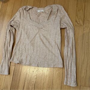 Mango Lightweight Sweater with Sweetheart Neckline